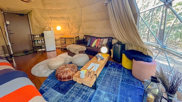 愛犬と一緒に泊まれる★ドームテント6m